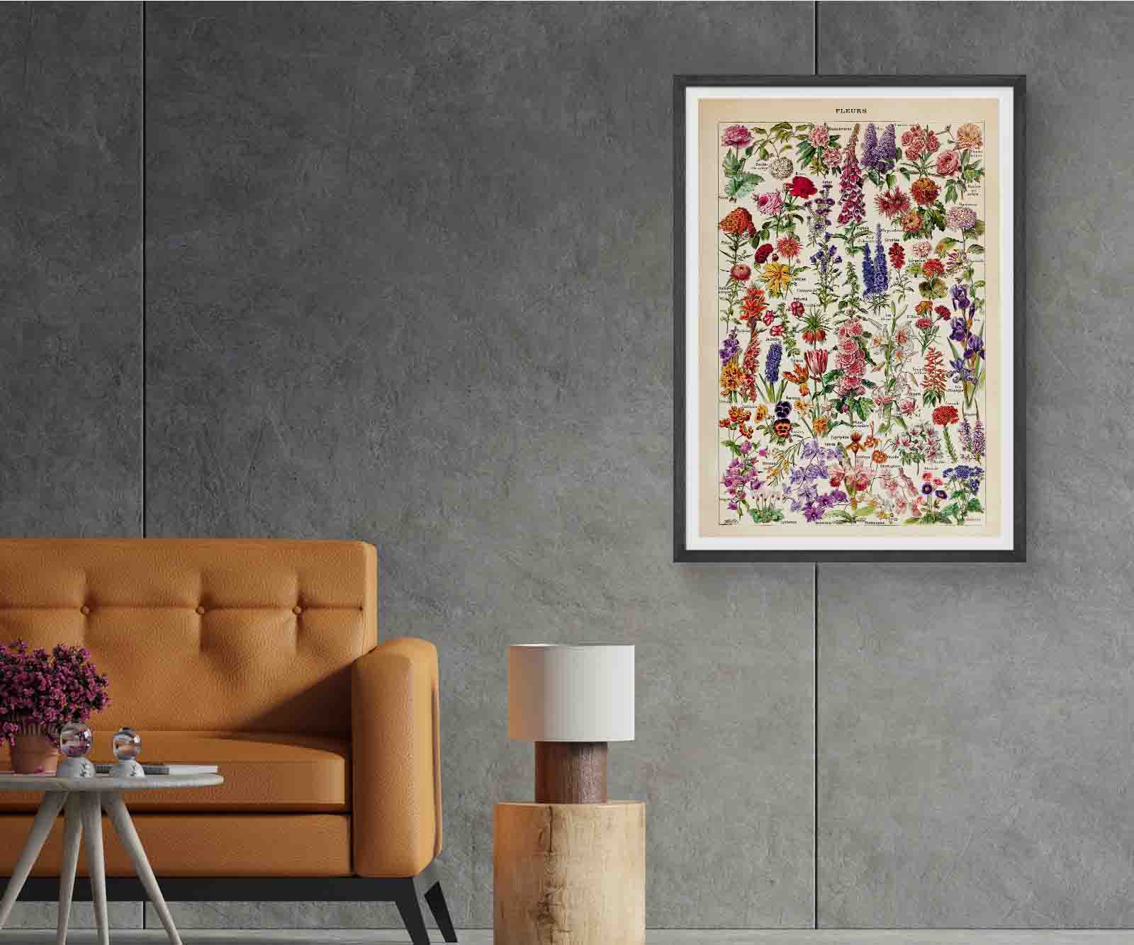 Fleurs – Vintage Botanical Art Print by Adolphe Millot - Framed Print - Image 4