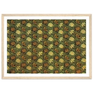 Tulip and Lily by William Morris - Art Print - Premium Matte Paper - Wooden Framed Poster A3 (29.7 x 42 cm)
