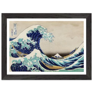 Hokusai's The Great Wave at Kanagawa | Premium Wooden Framed Poster With Premium Matte Paper 21x29.7 cm / 8x12"