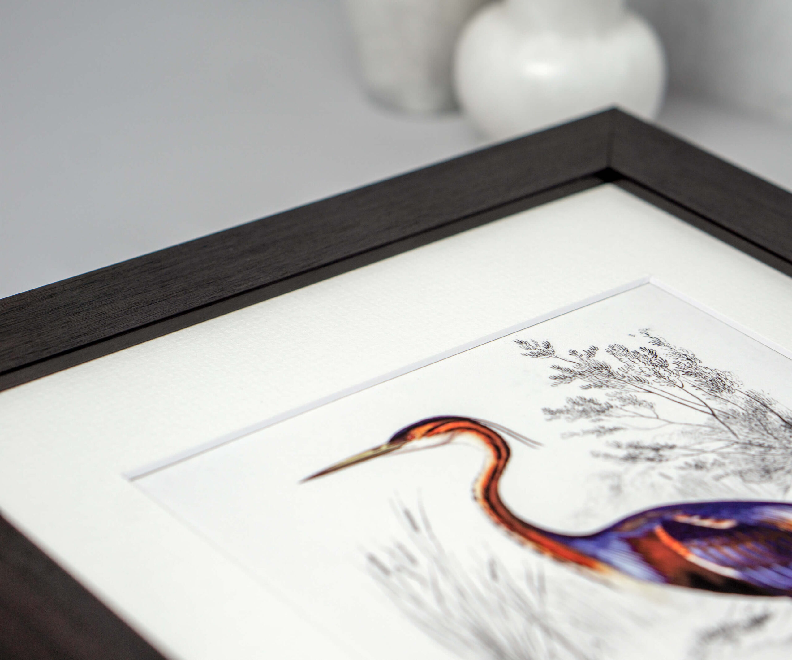 A2 A3 A4 8x10 11x14 12x16 16x20 Handmade Photo Frame with Mount | Glass or Acrylic | Black White Oak Natural Wenge | Ready Made Wall Art Frame UK - Image 3