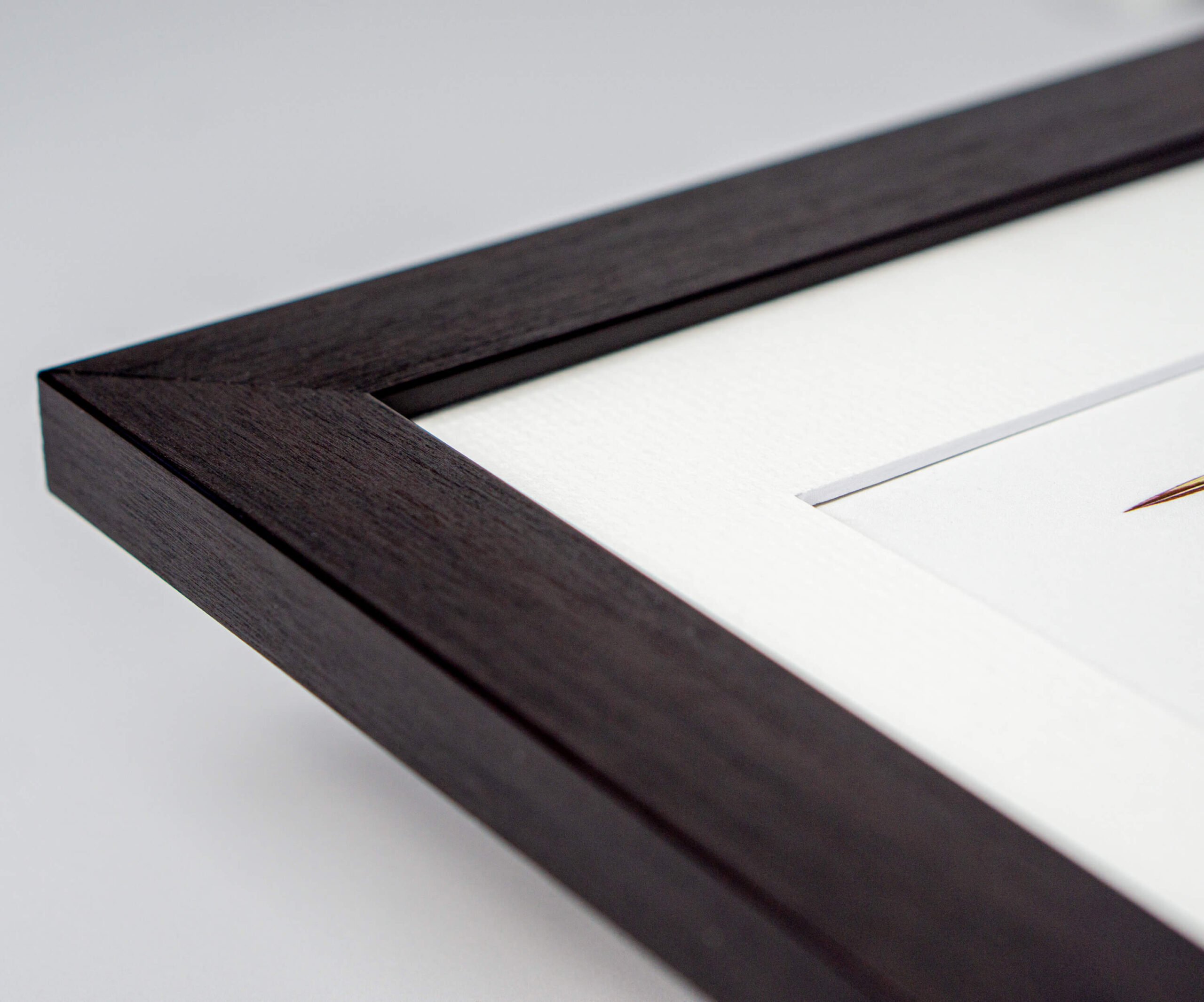 A2 A3 A4 8x10 11x14 12x16 16x20 Handmade Photo Frame with Mount | Glass or Acrylic | Black White Oak Natural Wenge | Ready Made Wall Art Frame UK - Image 4