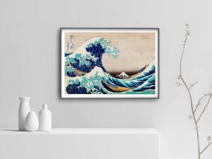 The Great Wave at Kanagawa by Hokusai - Premium Wooden Framed Poster With Premium Matte Paper - A4 21x29.7 cm