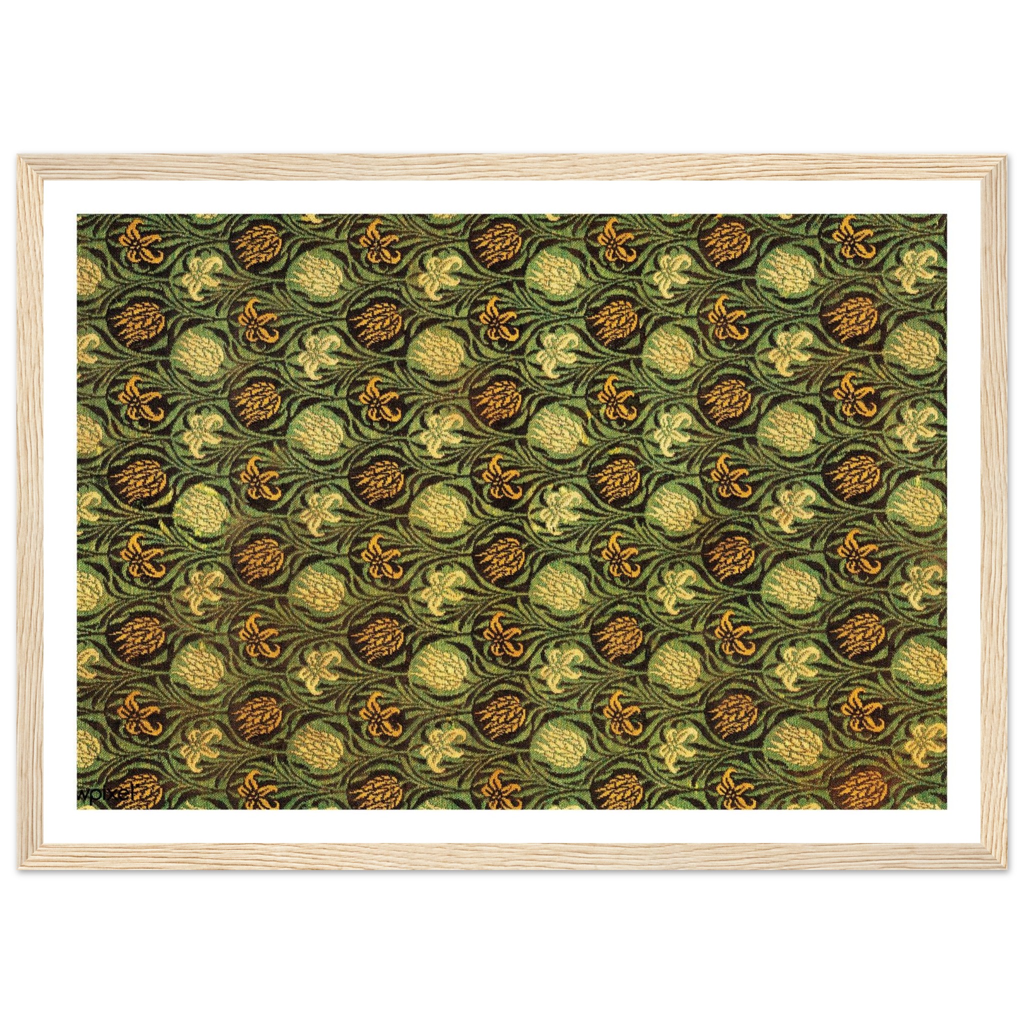 Tulip and Lily by William Morris - Art Print - Premium Matte Paper - Wooden Framed Poster A3 (29.7 x 42 cm) - Image 2